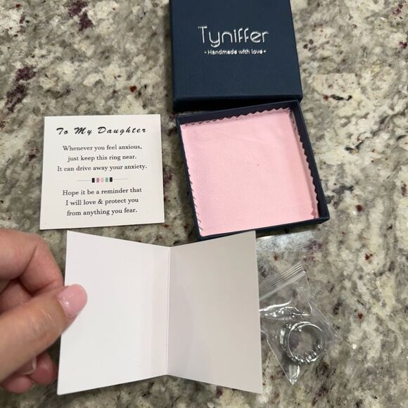 NEW Tyniffer Beads Fidget Ring To My Daughter Ring Daughter Anxiety Sz 7 - Picture 9 of 12